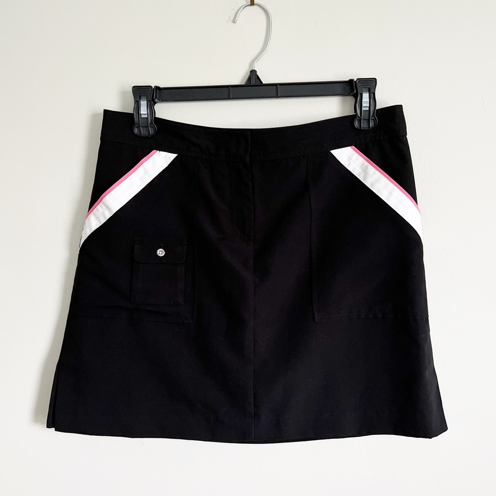 IZOD XFG Golf Skort Black Pink White Color Block Womens Size 2